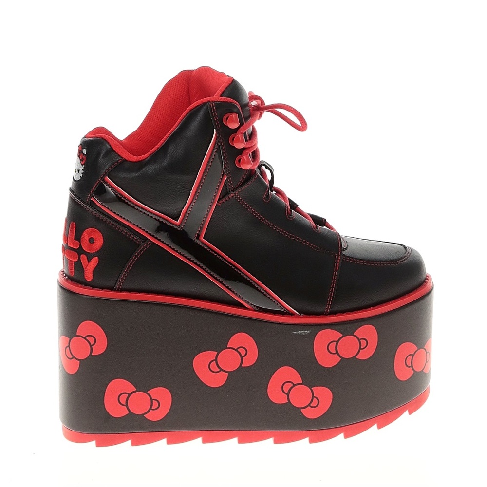 Hello Kitty Black and Red Platform Shoes